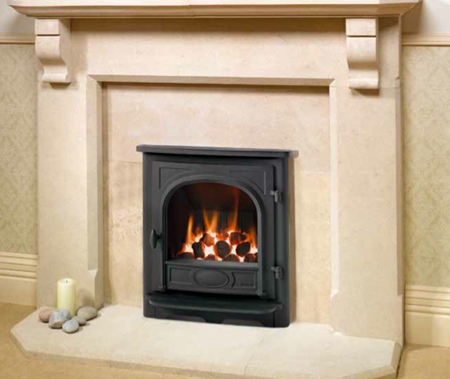 E-Box-Balanced-Flue-fire,-coal-fuel-bed-and-Stockton-Inset-complete-front